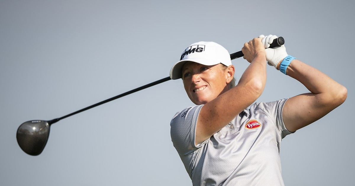 임신 4개월에 LPGA 출전한 루이스 "다시 입수 세리머니 하고파"