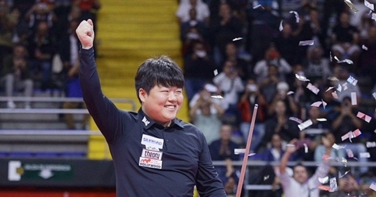 “2위 멕스와 68점차” 보고타3쿠션월드컵 우승 조명우 세계1위 질주