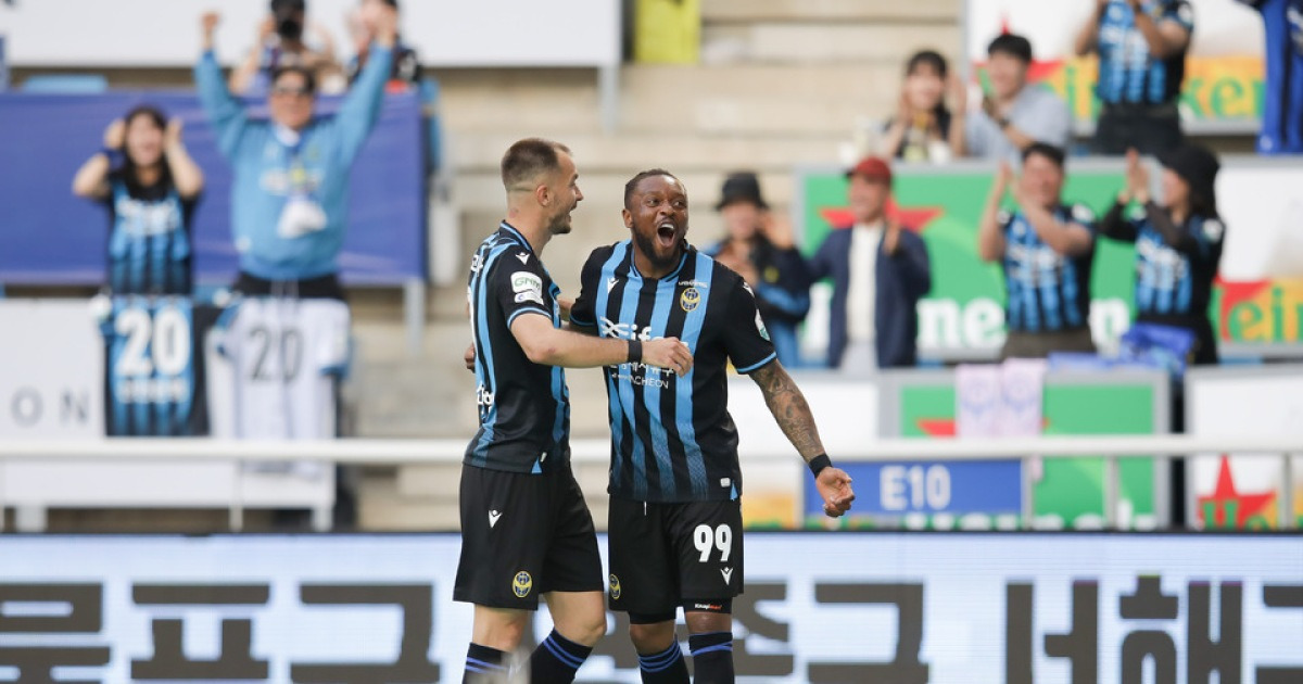 페리어 결승골…인천, 제주 꺾고 2연승·3위 도약