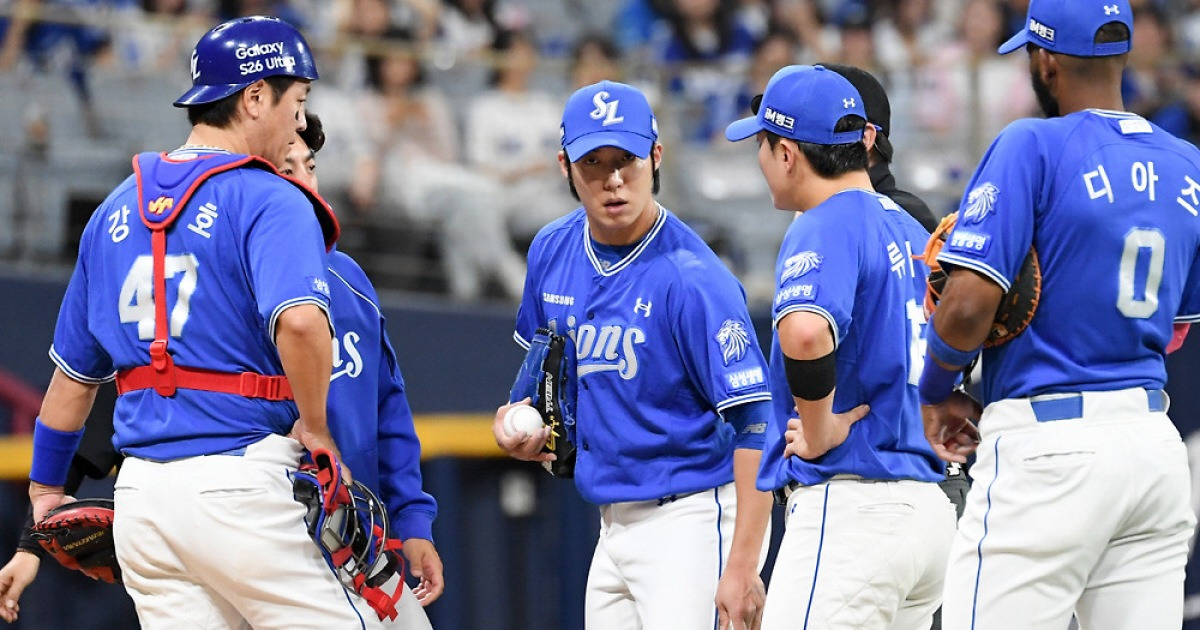 '허벅지 부여잡고 7이닝 버텼는데' 원태인 투혼도 못 살린 삼성 6연패 늪 [고척 현장]