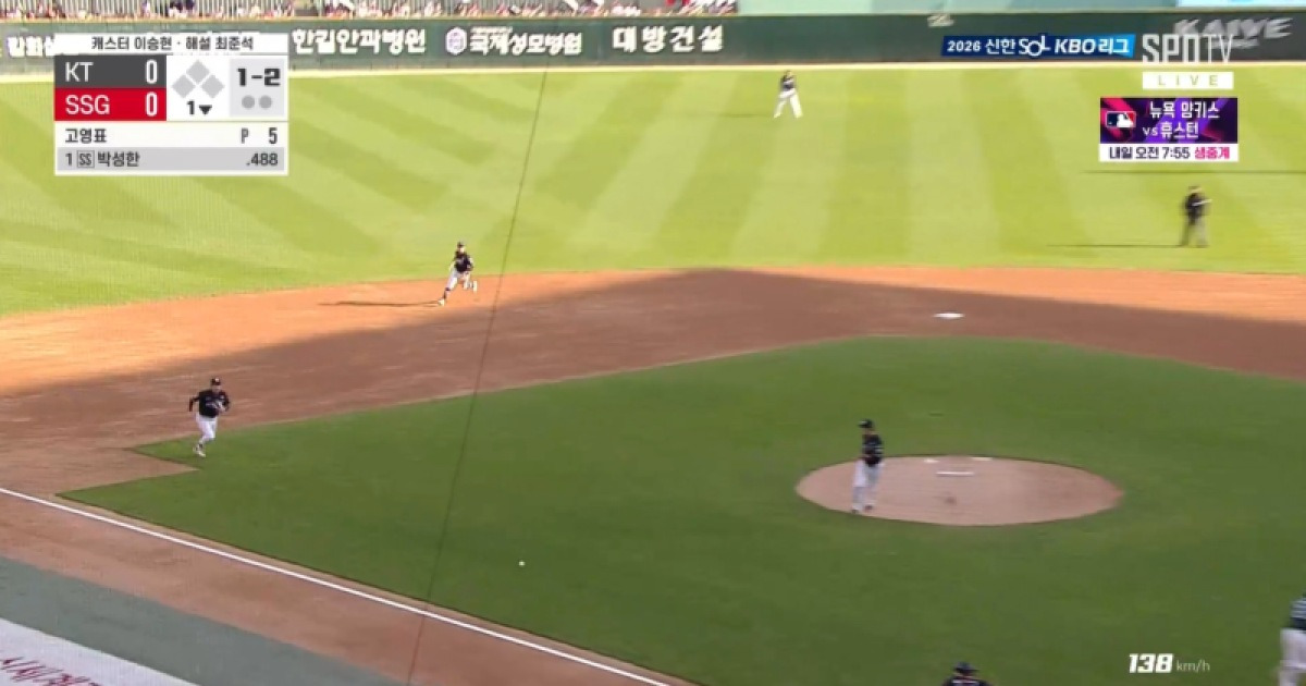 '오윤석의 실책?' SSG는 왜 이의신청을 안 했을까…'개막 연속 안타 중단' 박성한의 25일 1회 타구 [IS 비하인드]