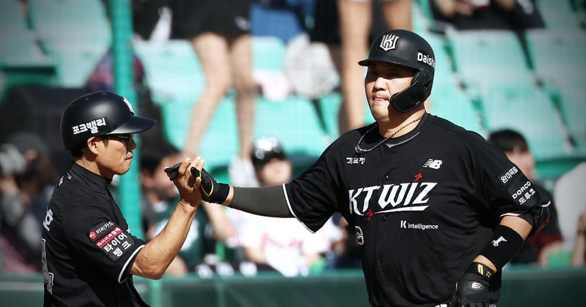 김도영 기다려! ‘21타수 무안타’ 벗어난 장성우…결승타+7호포, 홈런 레이스에 불붙였다 [SD 인천 브리핑]