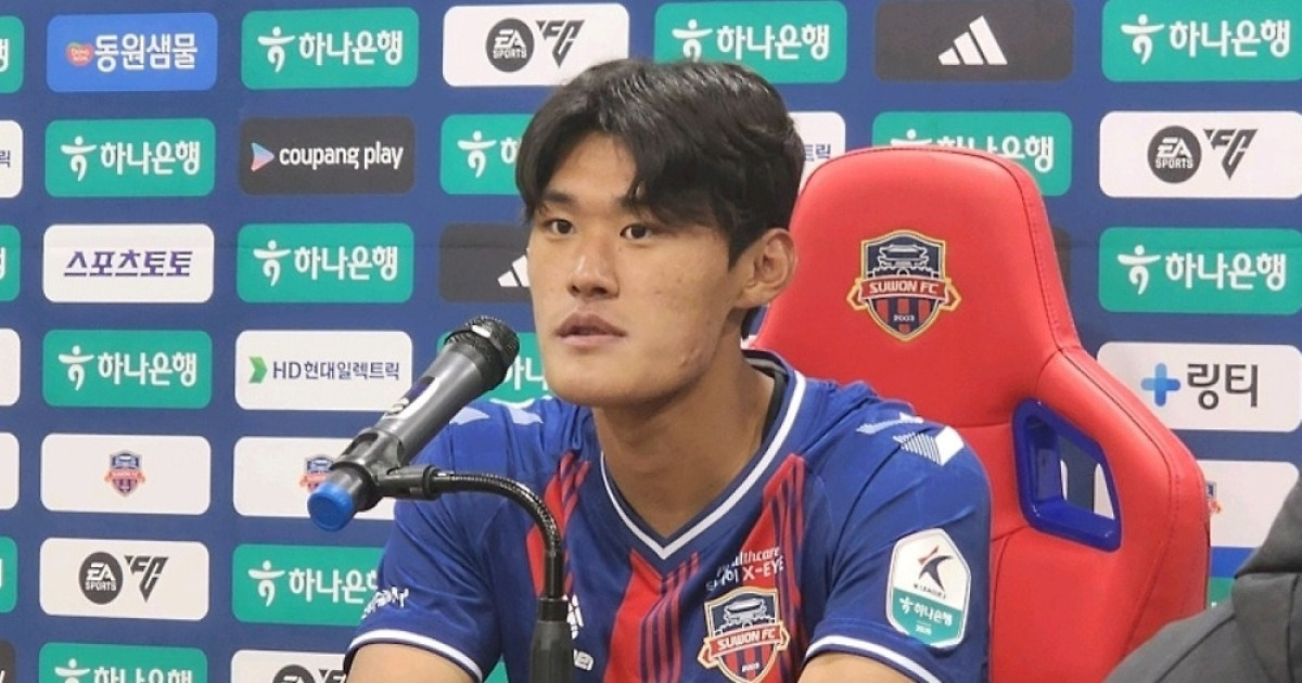 "영화배우 하정우 넘어설 것" 191cm 장신 FW 당찬 각오…'수원 더비' 첫 멀티골→"많이 배고프다, 해트트릭도 하고 싶어" [현장인터뷰]