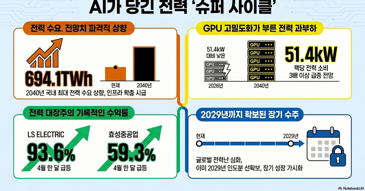 AI발 전력난 우려에 전력株 '급속충전'…전력 ETF 한 달 새 79%↑