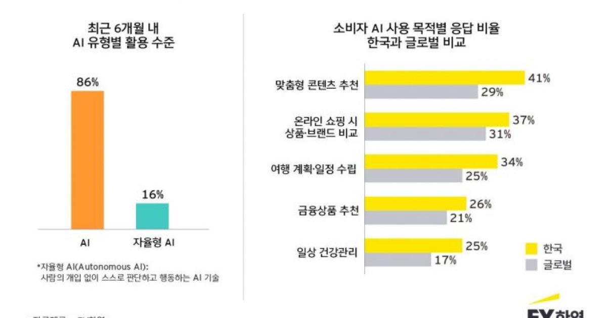 EY한영 "韓 소비자, AI 활용 세계 상위권"