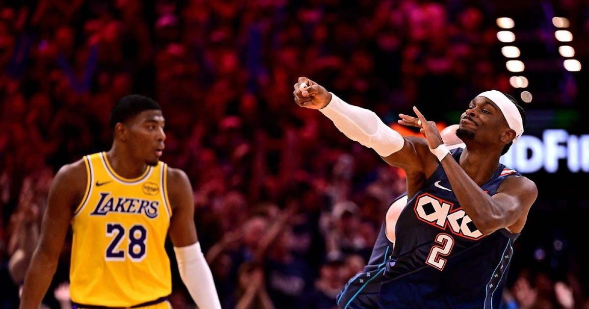 NBA 오클라호마시티, 레이커스 누르고 PO 준결승 2연승