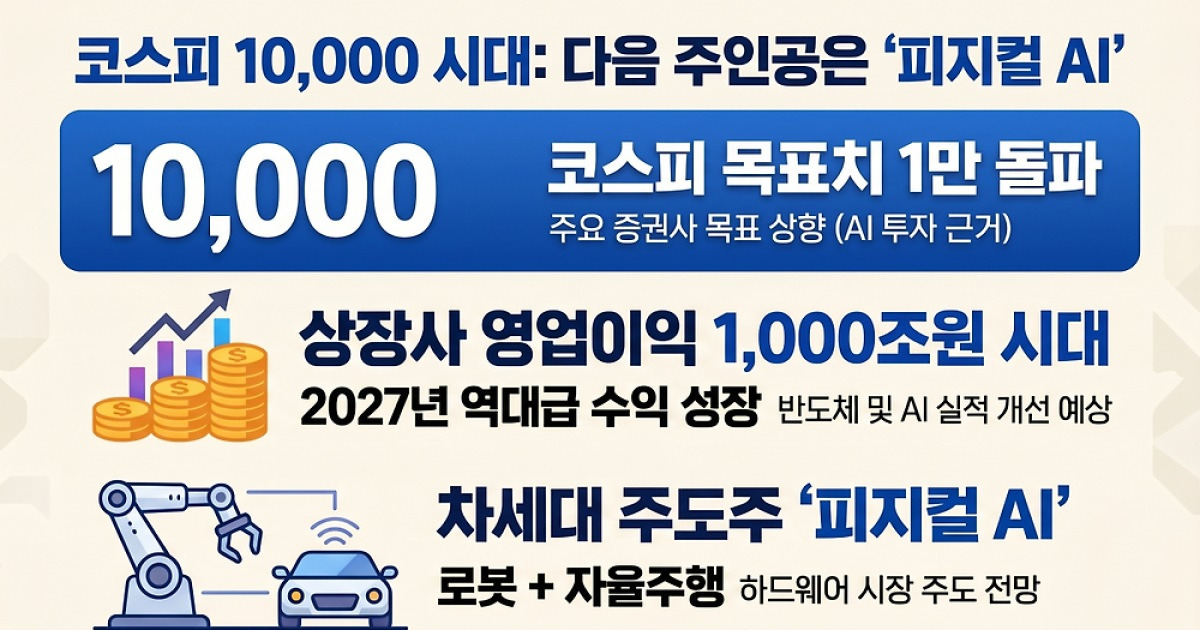 '1만피' 달성은 시간 문제…"포스트 주도주는 '피지컬AI'"