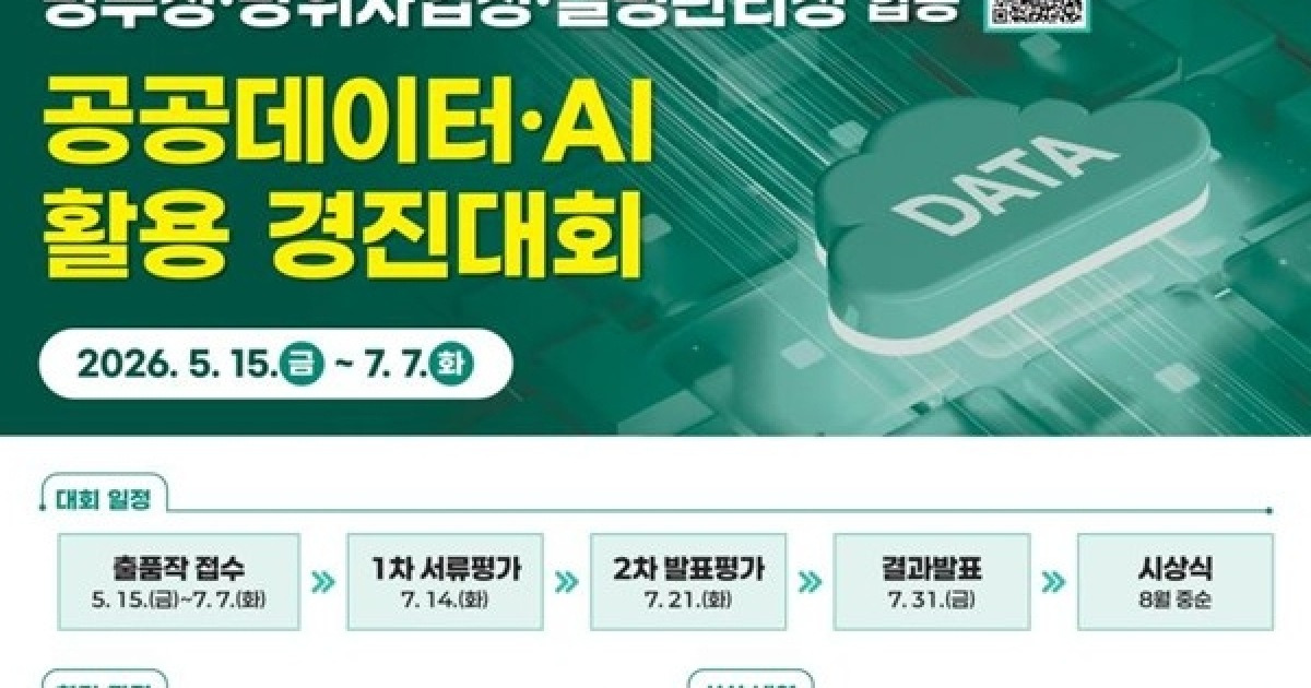 질병청·병무청·방사청, 공공데이터·인공지능 활용 경진대회