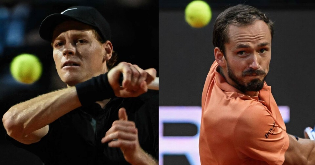 메드베데프, 야닉 시너 흔들었지만…로마 ATP 마스터스 1000 4강전, 비로 중단