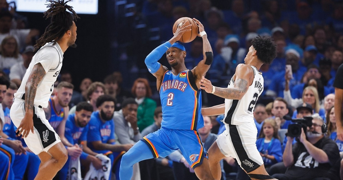 NBA OKC, 샌안토니오와 PO 1승 1패…길저스알렉산더 30점 폭발