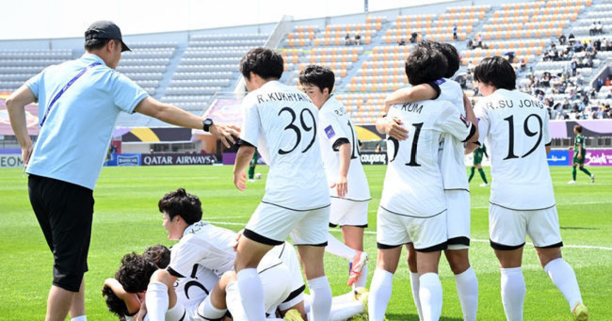'태극기는 안 된다더니...' 수원 한복판에 일장기·인공기 펄럭, 북한 내고향은 1-0 승리→15억 챙기고 우승
