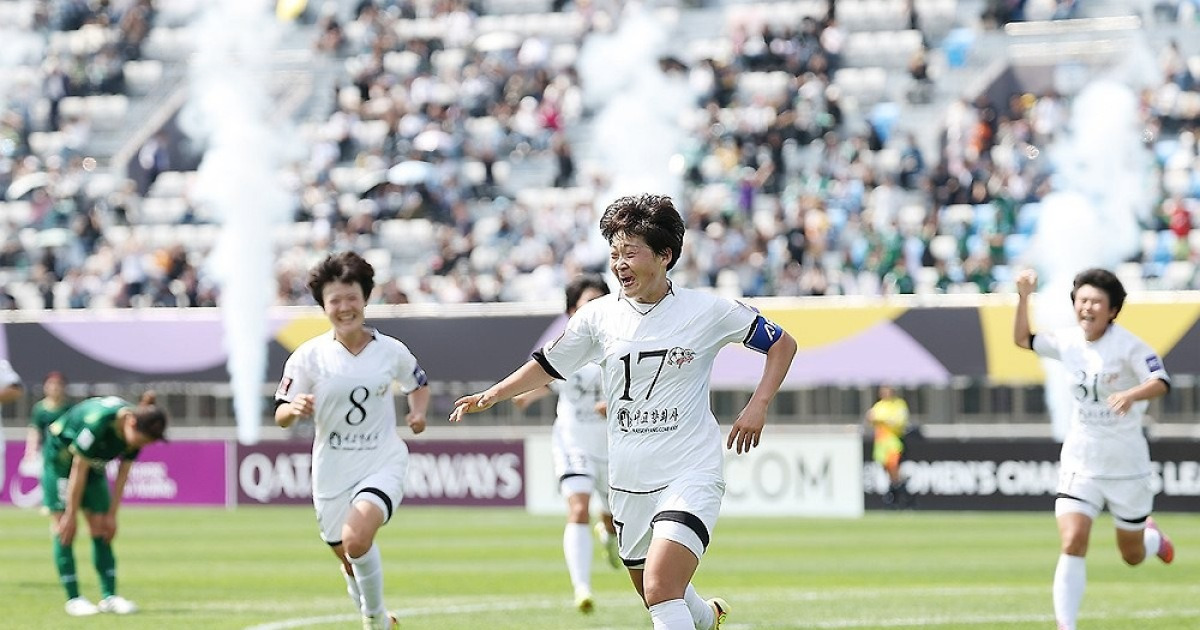 북한 내고향, 아시아 여자클럽축구 정상 등극…도쿄에 1-0 승리