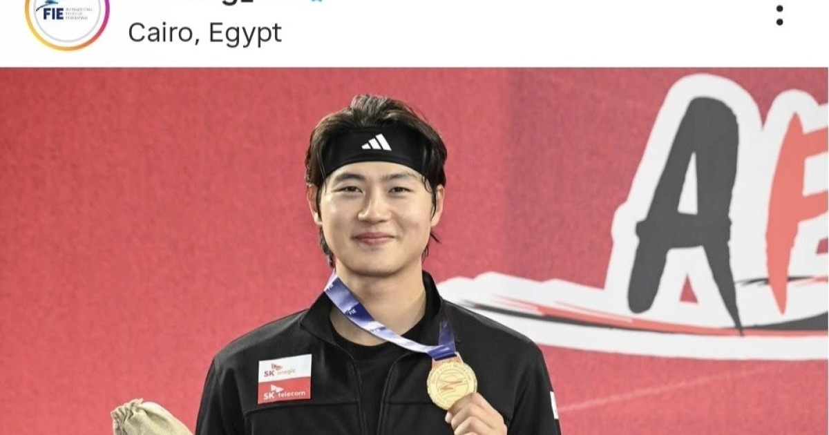 펜싱 오상욱, 카이로 월드컵 우승…시즌 두 번째 금메달