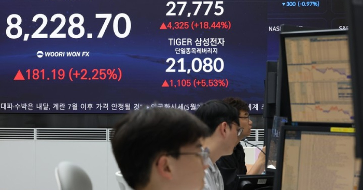 코스피 하락 관련 이미지