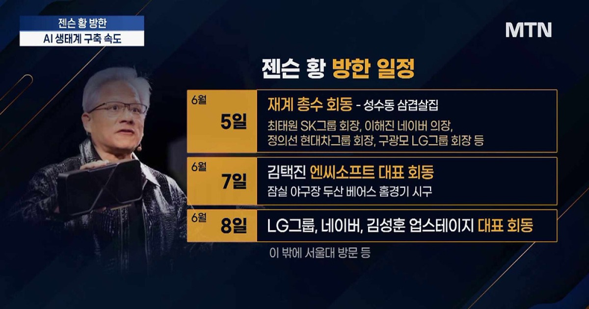 '엔비디아 AI 제국' 야심…한국서 판 키우는 젠슨 황