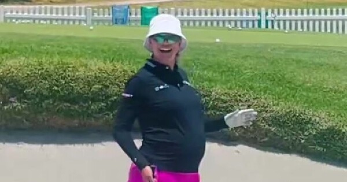 "임신 7개월 몸으로 대회 출전" LPGA 스타 삭스트롬, US 여자오픈 도전...팬들 응원 폭발