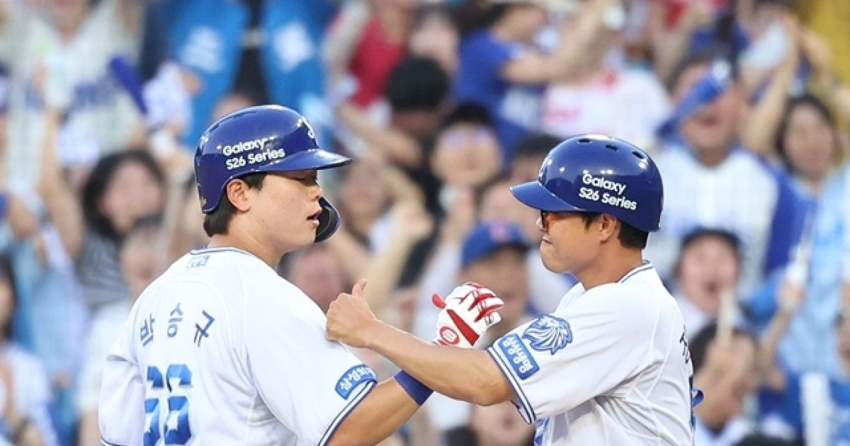 ‘0-6→7-6’ 이런 경기가 있나!…‘전병우 추격의 스리런+박승규 결승타’ 삼성, 역전 드라마 연출하며 SSG에 전날 패배 설욕