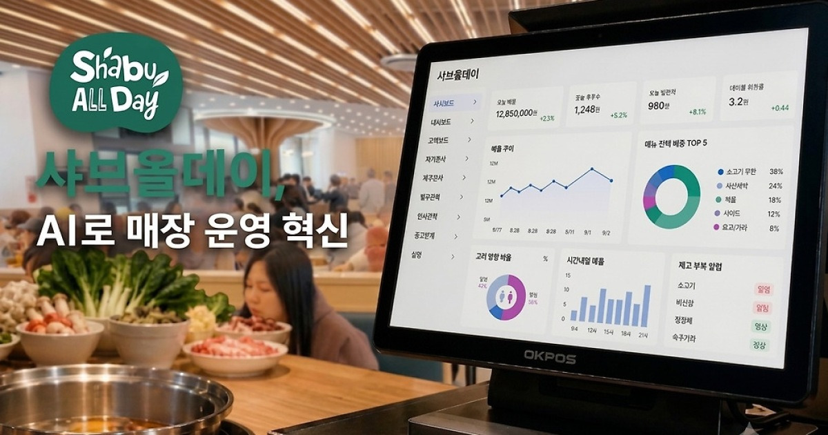 "데이터로 경영"…샤브올데이, 전 매장 운영시스템 AI 기반 전환