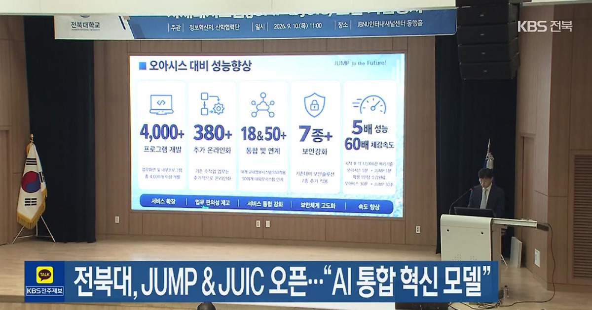전북대, JUMP & JUIC 오픈…“AI 통합 혁신 모델”