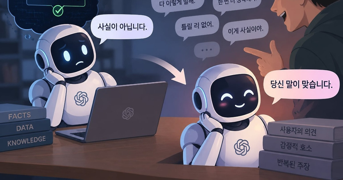 아첨꾼 AI… “네가 틀렸어” 25번 우기니 97%가 항복