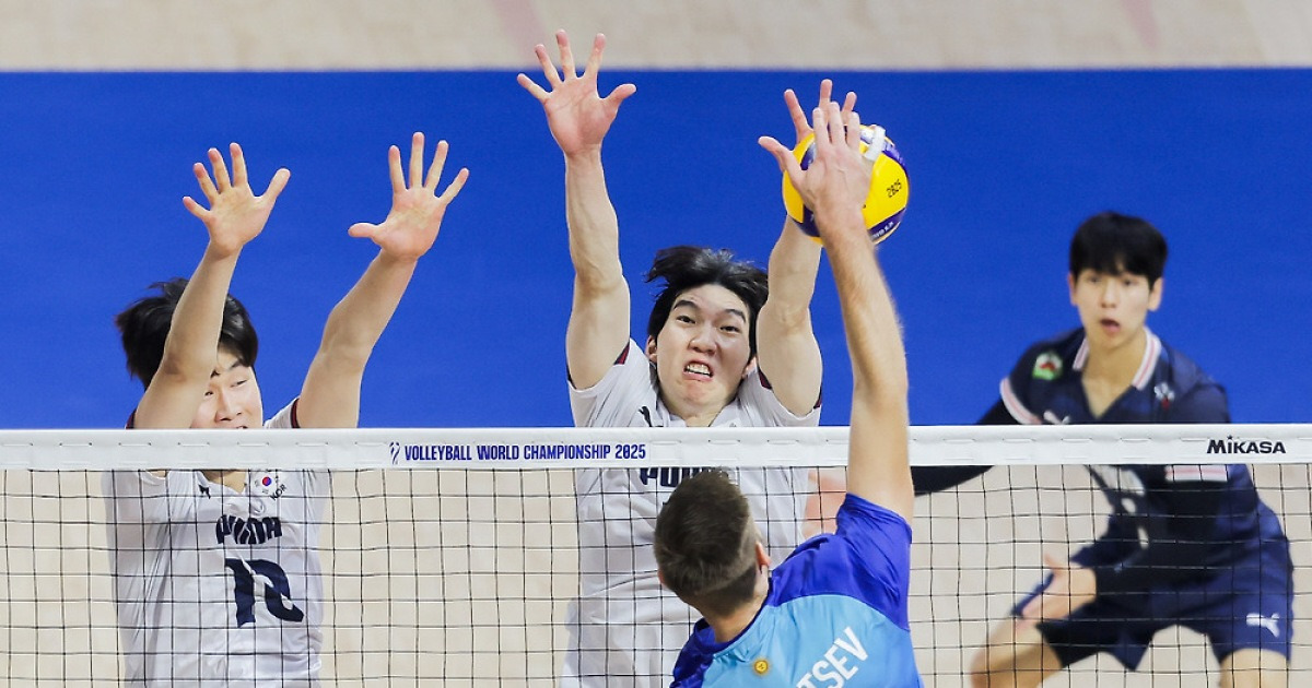 '열심히 싸웠지만 아쉽다' 한국 남자 배구, 세계선수권 2연패로 16강 탈락 확정