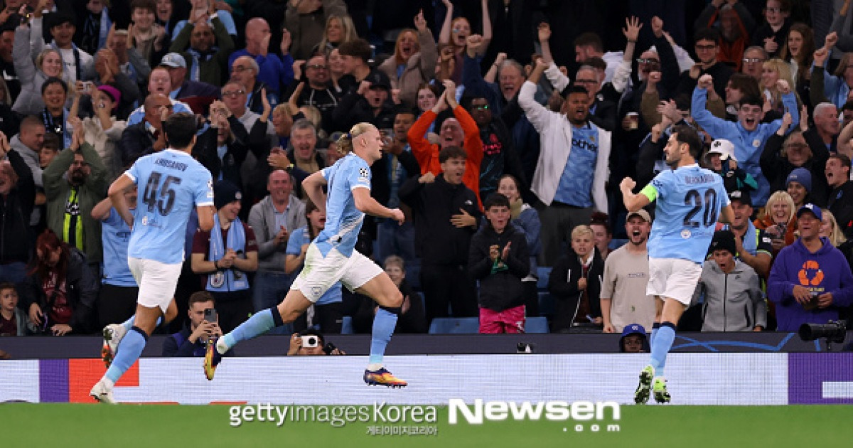 ‘호날두 긴장해’ 홀란드 UCL 49경기만 50골 달성
