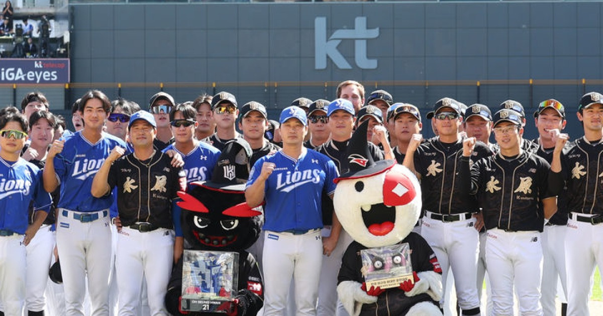 KT, '은퇴 투어' 오승환에 '돌직구' 박힌 채석장 피규어 선물…"은퇴 가까워진 것 실감"