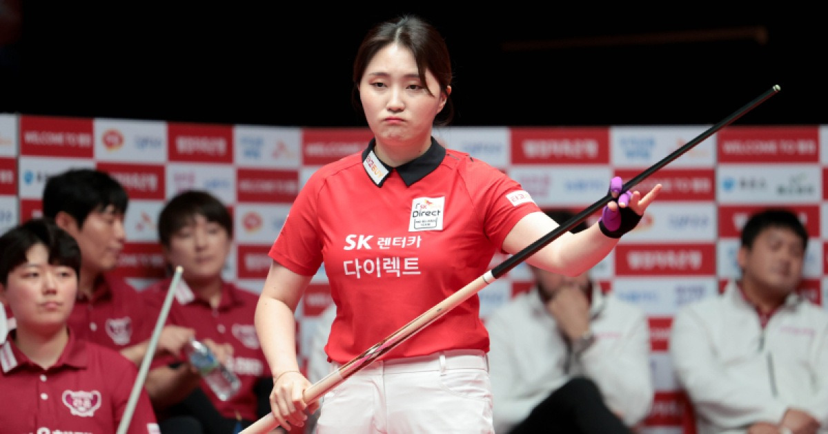 강지은, 김가영 격침…SK렌터카, PBA 팀리그 3라운드 조기 우승 확정