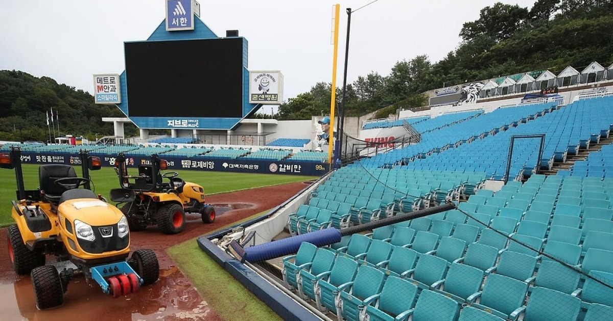 '강풍이 그물망 기둥 무너져 경기 취소' 라이온즈파크, 23일 홈경기 정상 진행