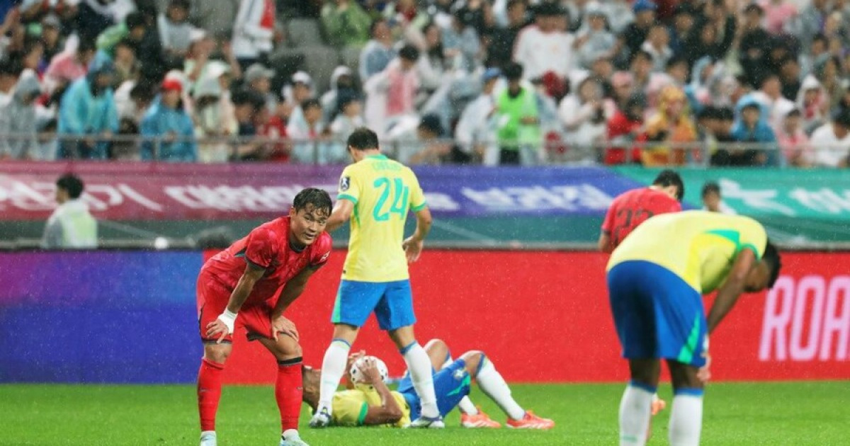 패패패 '韓 축구 참사' 하루에 3패 적립…U-20 탈락 → 브라질전 대패 → 이민성호까지, 사우디에 0-4 굴욕패
