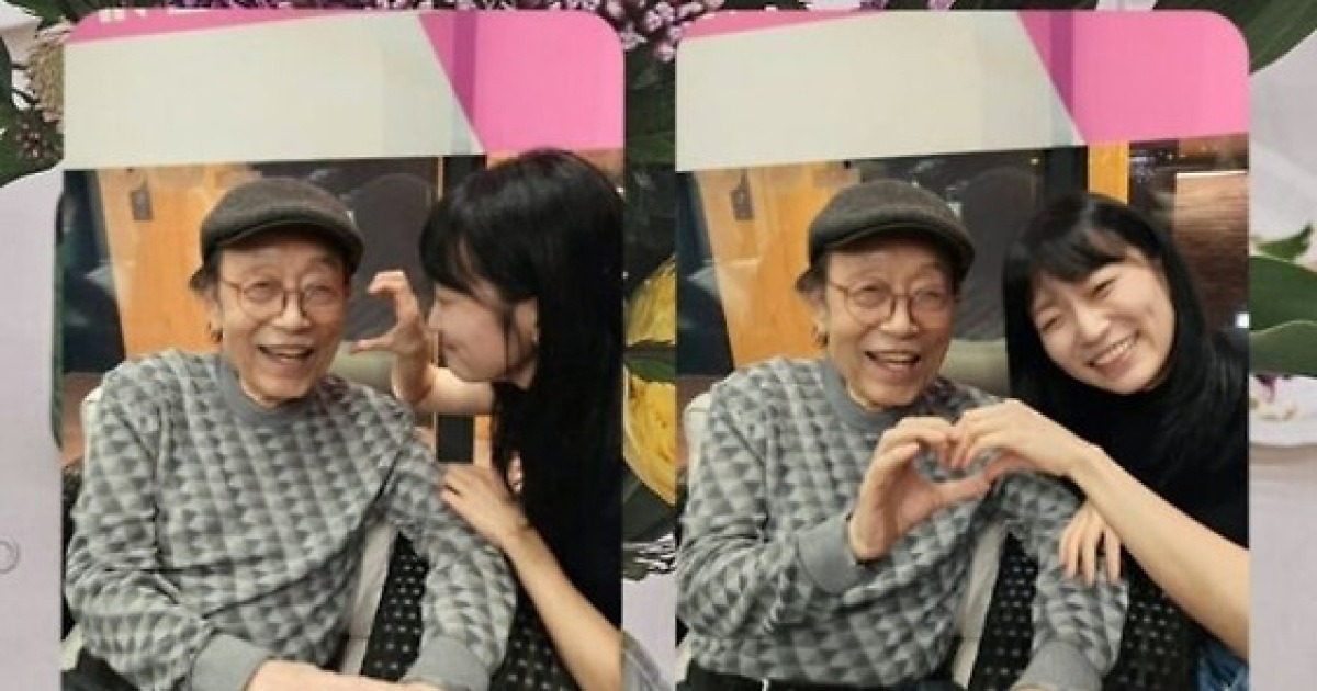 '심부전증 투병' 신구, 환한 미소 담긴 근황…김슬기 "구순 축하드려요"