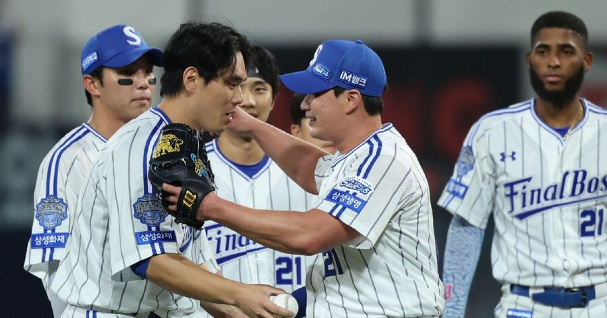 오승환이 안아줬다, 김재윤은 '퍼펙트맨'이 됐다…후배 속상할까 따로 연락까지 한 '끝판 대장'