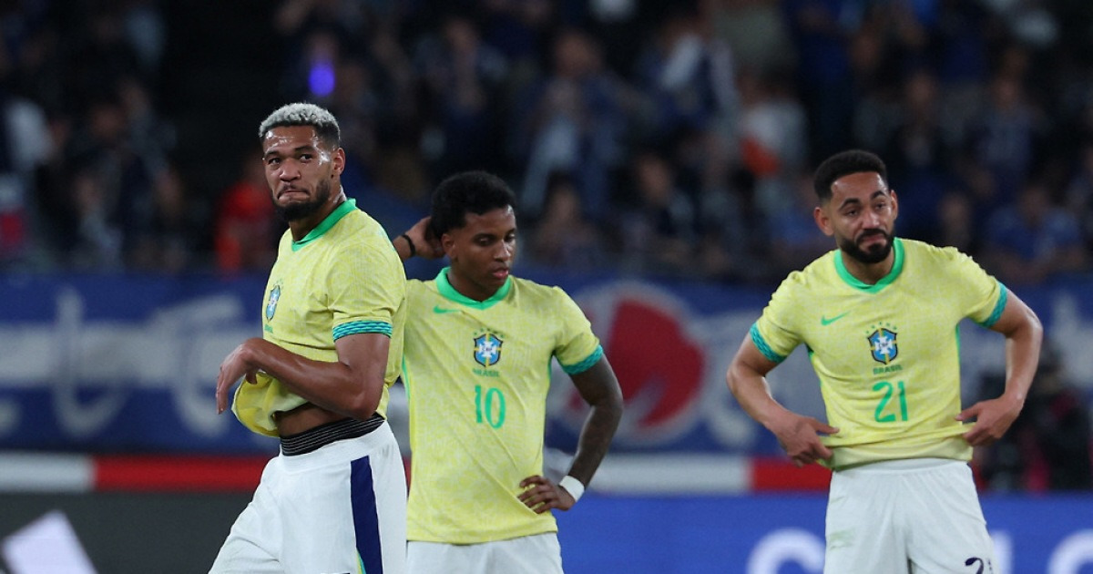 "한국에서 웃고 일본에서 오열" 브라질, 9년만에 FIFA 랭킹 '빅6' 밖 추락 '대충격'
