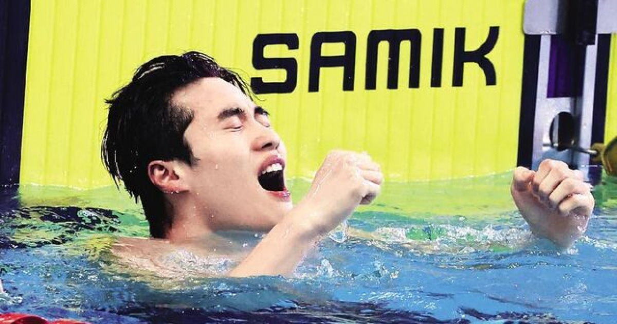 황선우, 쑨양 넘었다… 자유형 200m 아시아 신기록