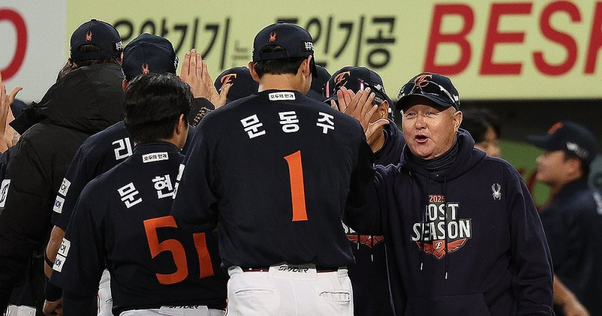 김경문 한화 감독 "문동주 너무 잘 던져…내일 김서현도 대기"