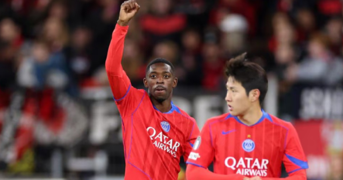 '부상 복귀' 발롱도르 위너 뎀벨레, 레버쿠젠전 7-2 대승 후 "UCL 선두라는 점이 중요하다"