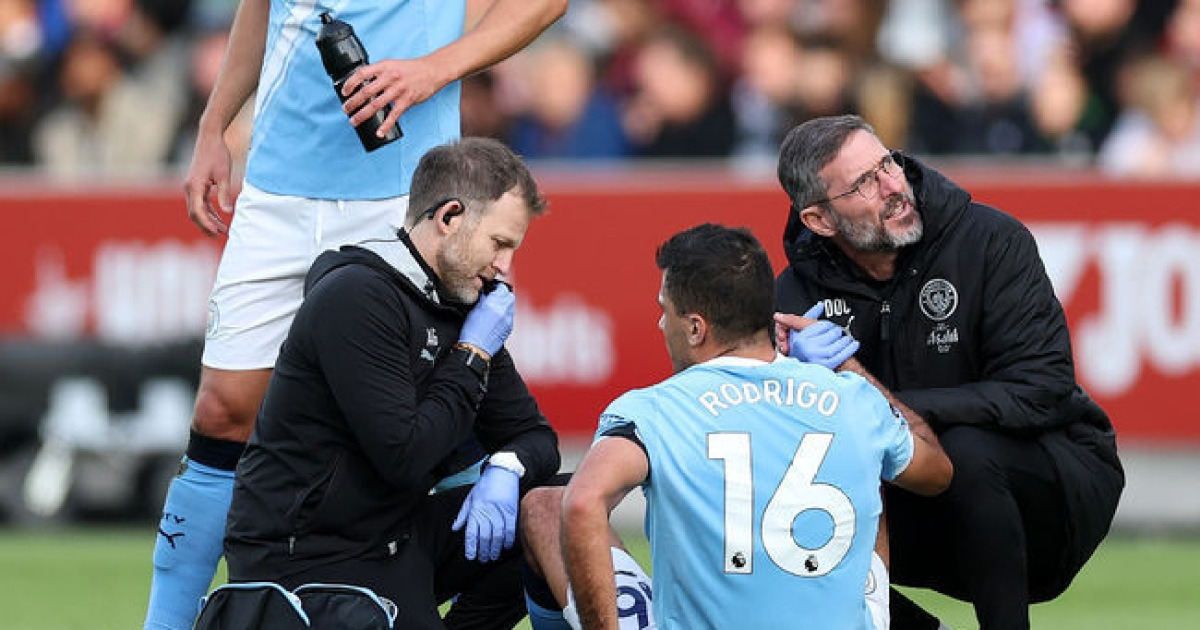 '발롱도르' 로드리, 뛰질 못한다...과르디올라, "아직 복귀 시점 아니야"