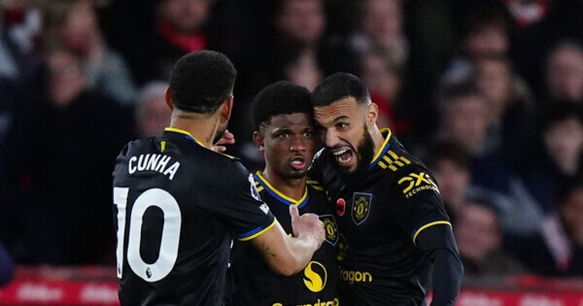 맨유, '아마드 원더골'에도 4연승 도전 좌절…노팅엄 원정에서 2-2 무승부