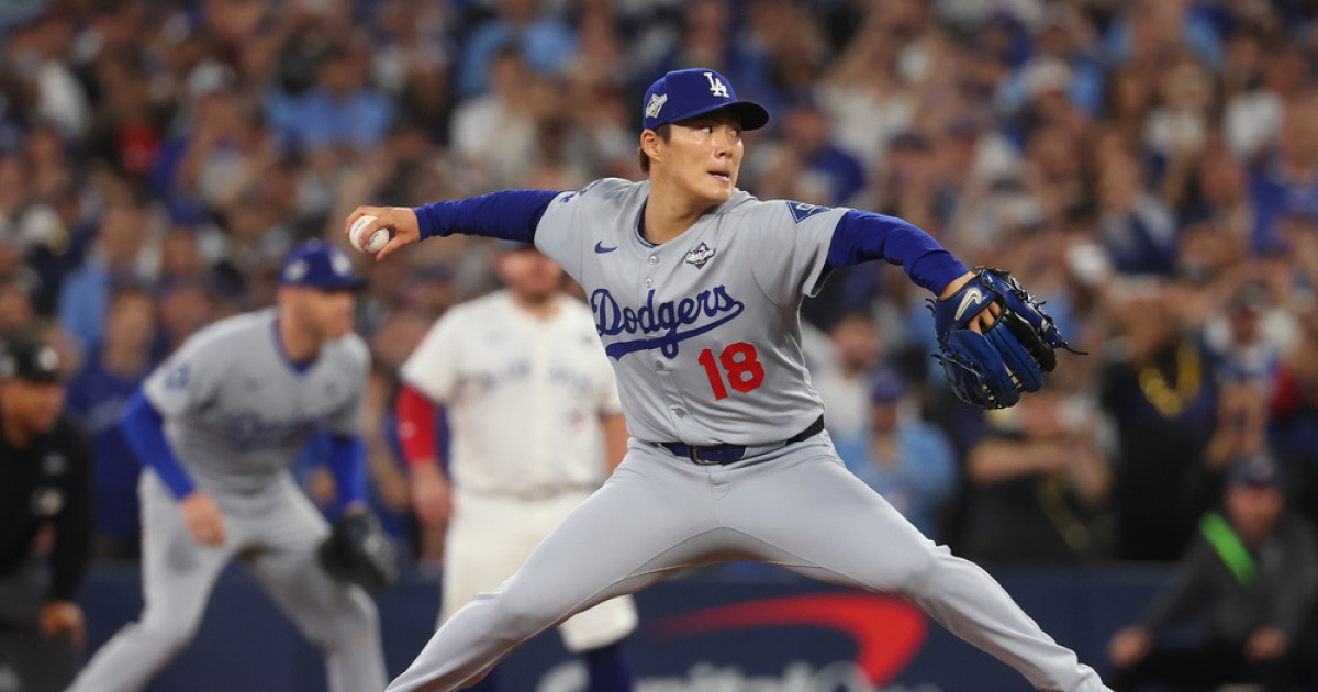 ‘야마모토 구원승’ 다저스, 연장 11회 혈투 끝 토론토 제압..월드시리즈 2연패