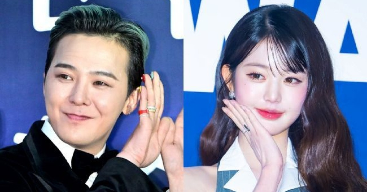 지드래곤, 장원영에 '대형 꽃다발' 선물 "콘서트 티켓 좀 빼주시지.."