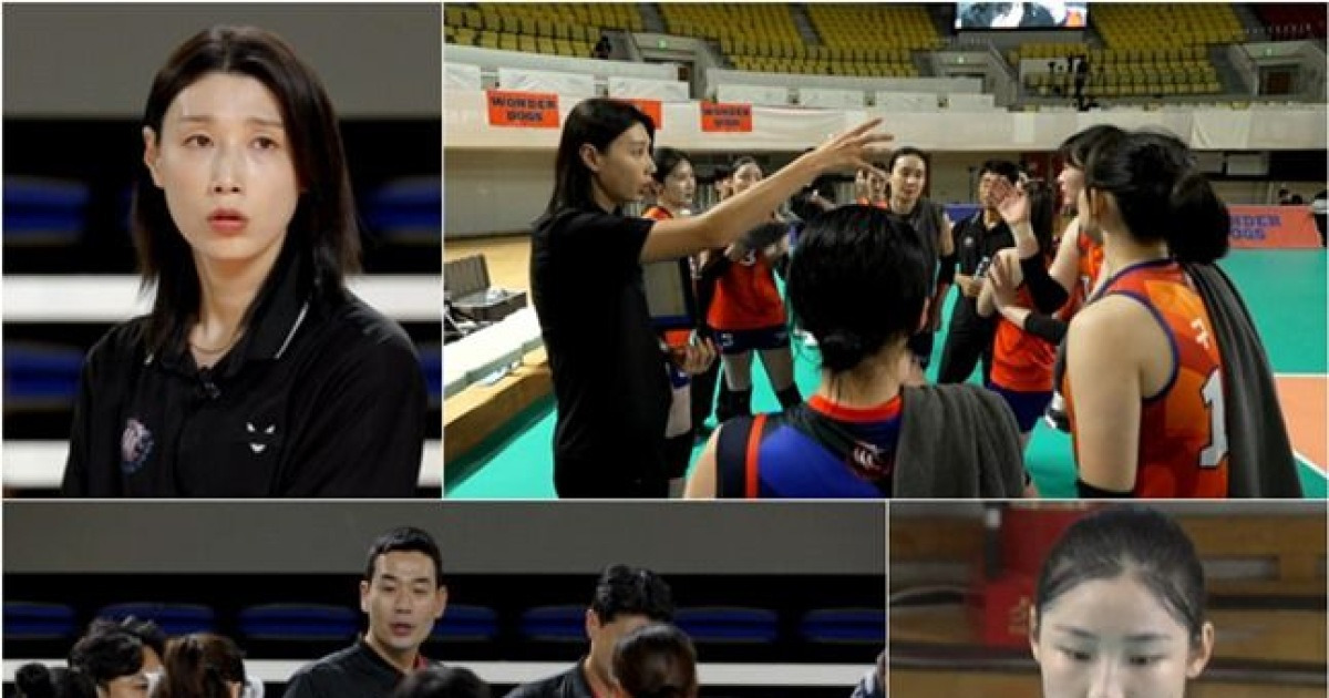 MBC 신인감독 김연경 포스터와 원더독스 팀 이미지