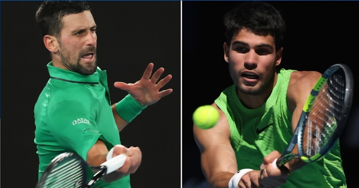 2026 호주오픈 남자단식 결승을 앞둔 알카라스와 조코비치 관련 이미지입니다