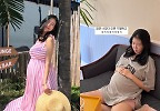 \'쌍둥이 임신\' 김지혜, 22주에 만삭같은 D라인 \