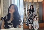 이정현, 훌쩍 큰 첫째 딸과 해외 출장..\