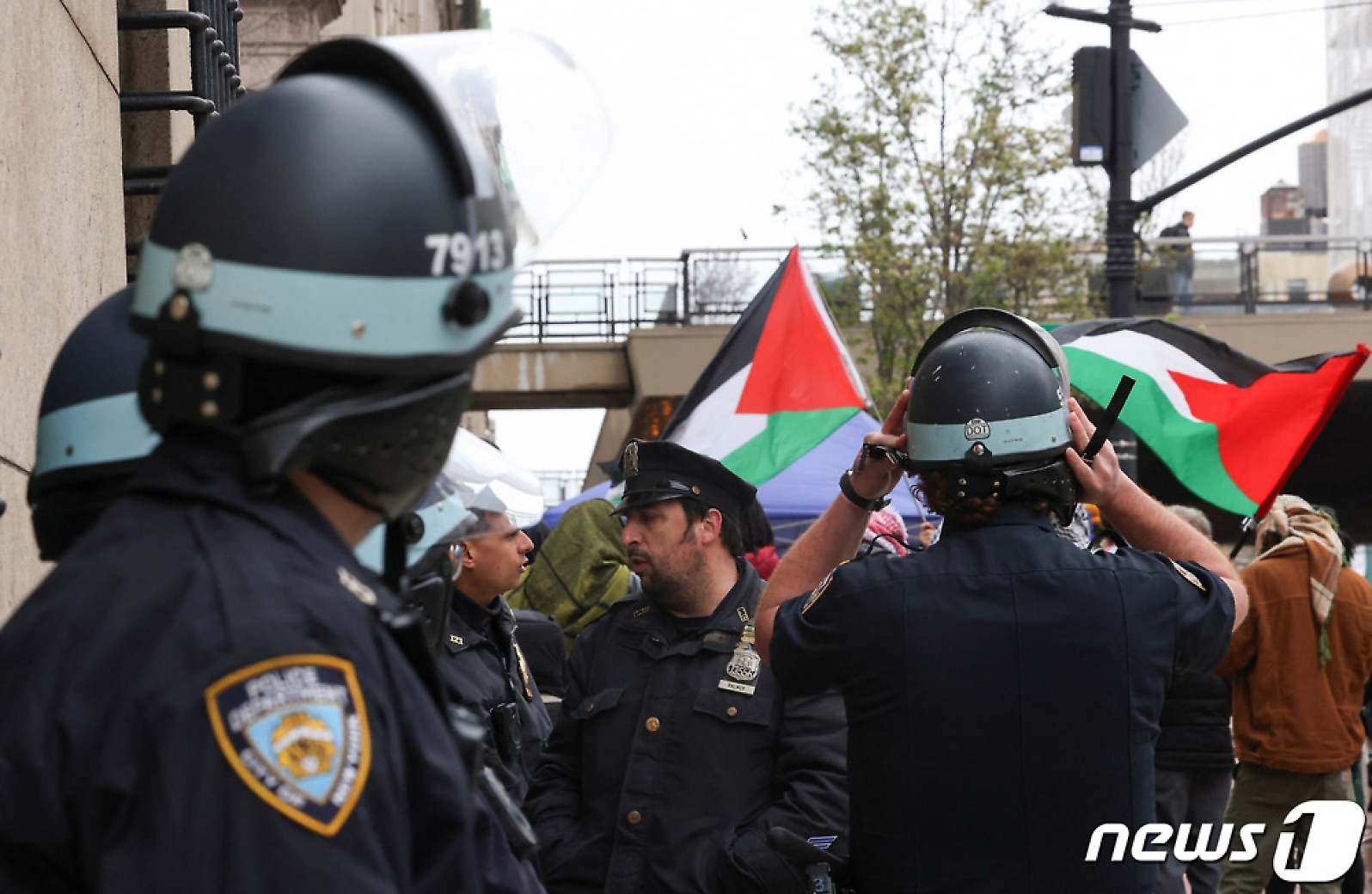[포토] 미국 뉴욕에서 열린 친팔레스타인 시위