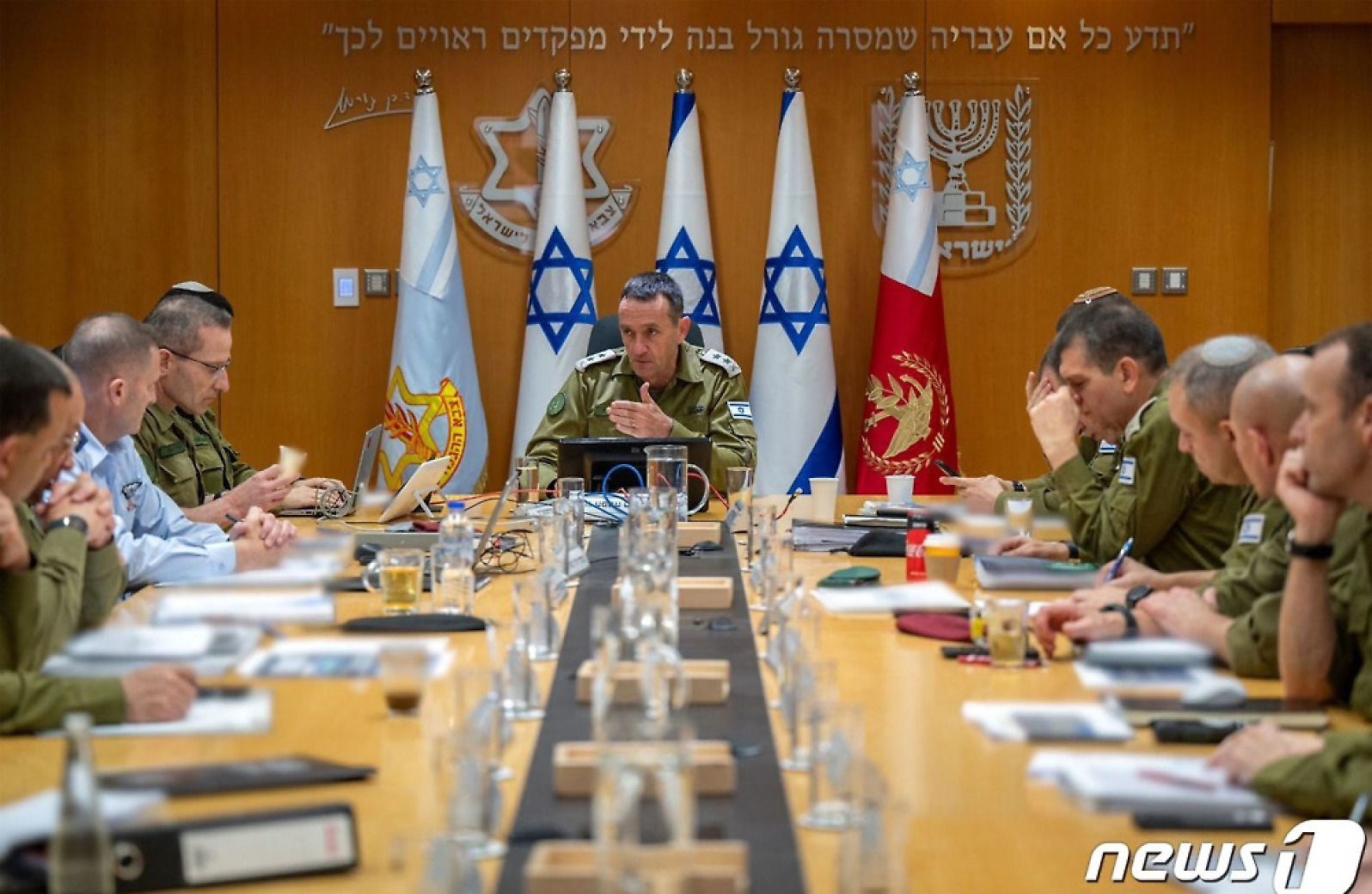 [포토] 회의하는 이스라엘방위군 참모총장