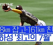 [스포츠타임] 김하성 158km 잡고, 161km 쳤다..SD팬들 열광