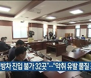 "소방차 진입 불가 32곳".."악취 유발 물질 조사해야"