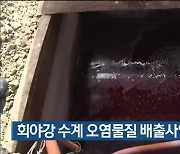 회야강 수계 오염물질 배출사업장 5곳 적발