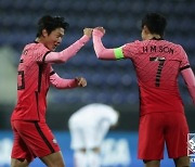 '손흥민 어시스트' 한국 대표팀, 카타르전 전반 2-1 종료